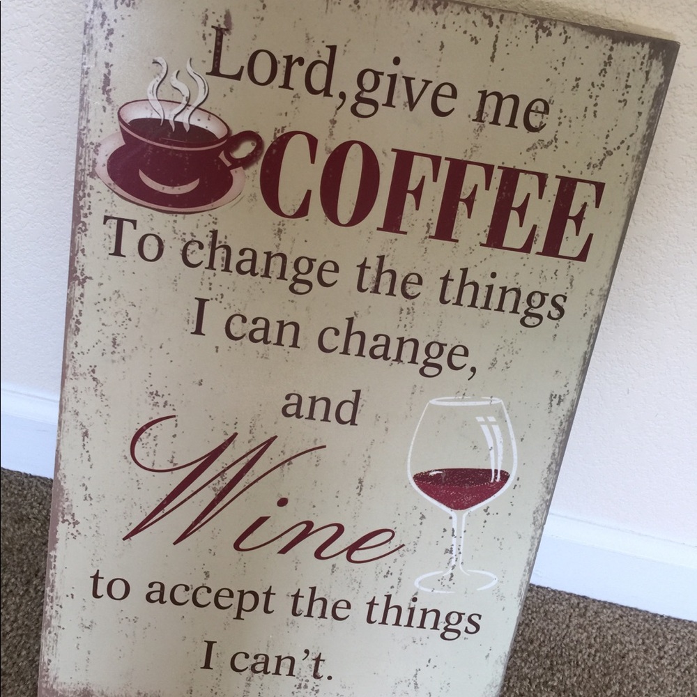 Coffee/wine wall decor :)